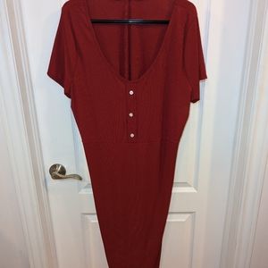 BooHoo red dress